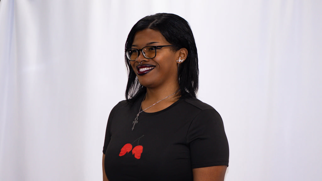 Skelly Cherries Crop Tee