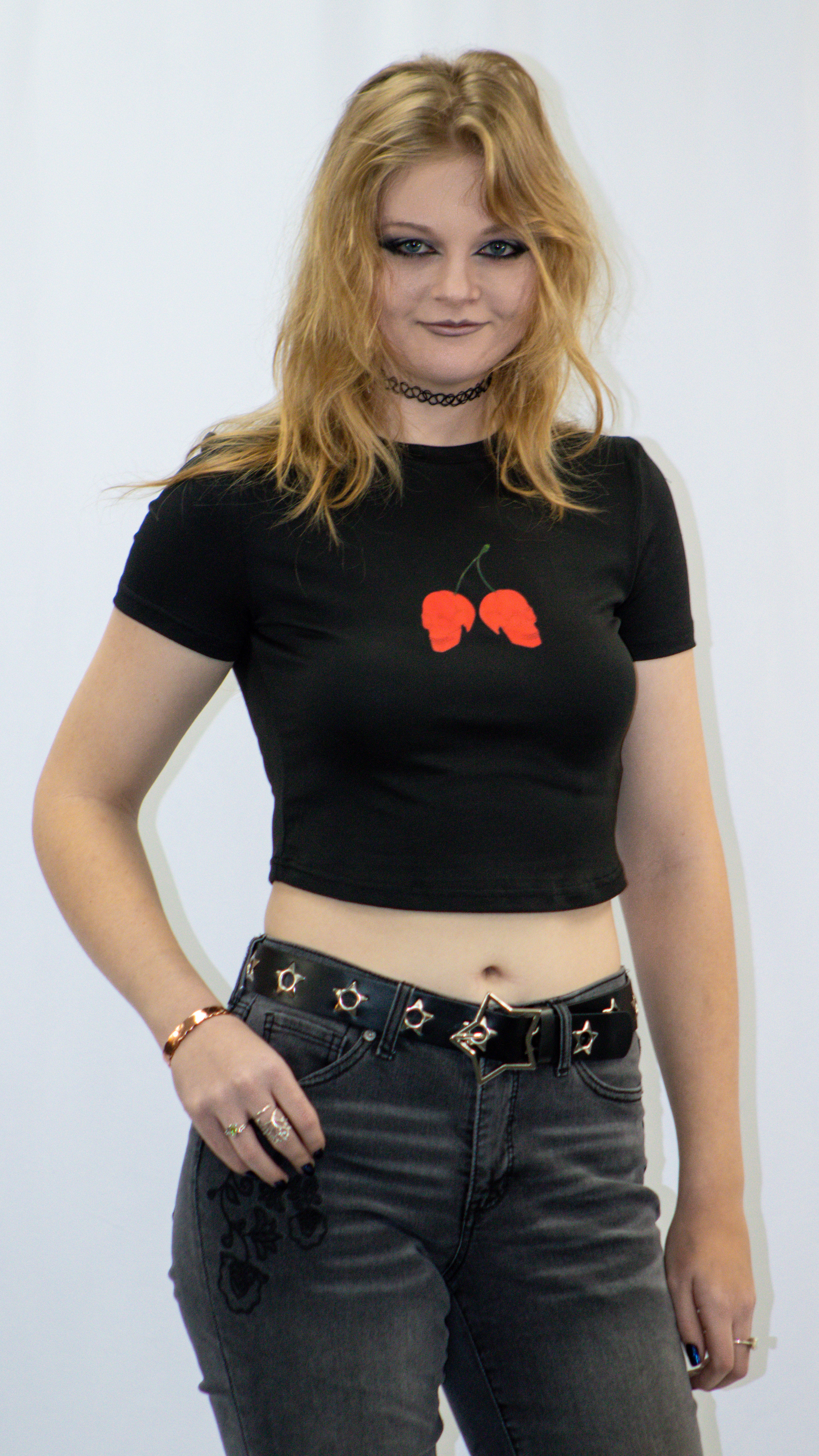 Skelly Cherries Crop Tee