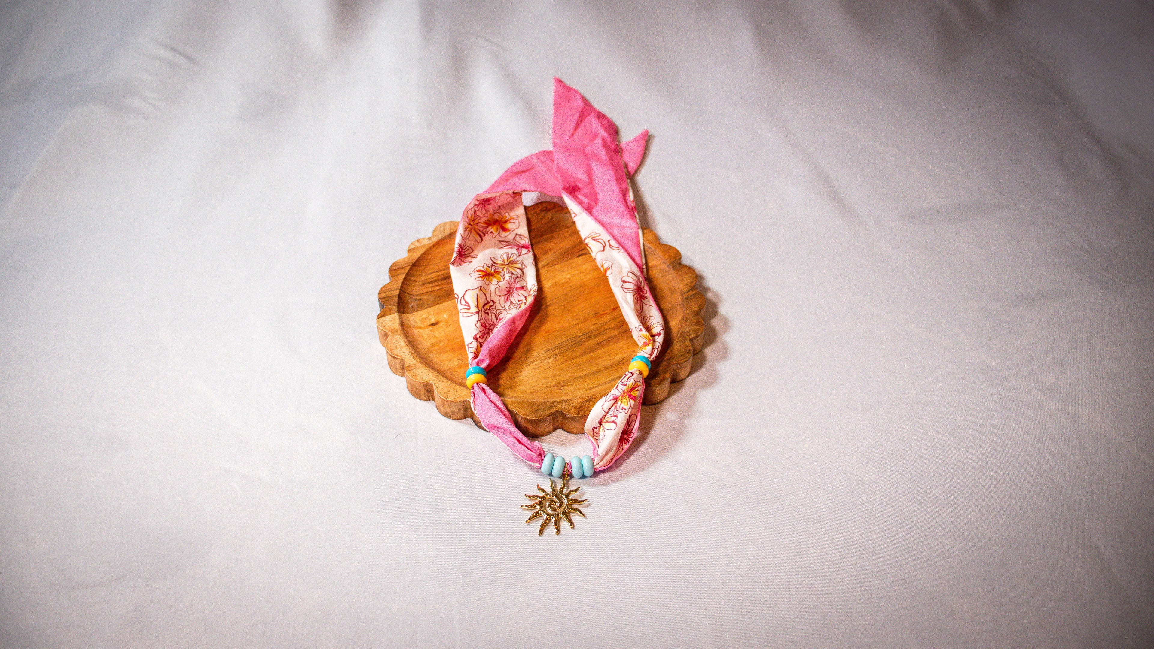 Pink Sunny Scarf Necklace
