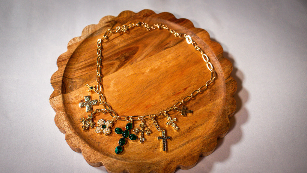 Green Cross Necklace