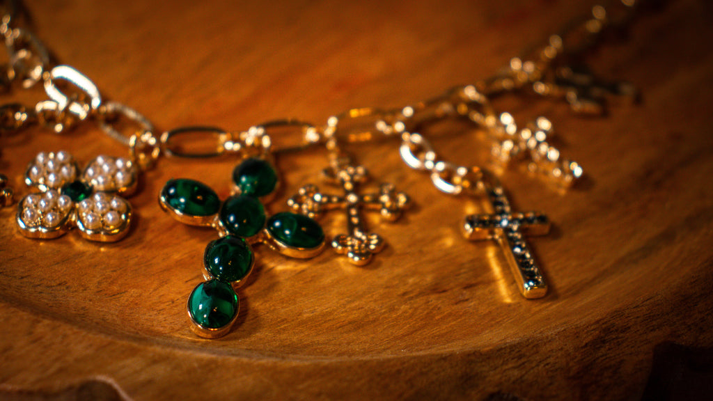 Green Cross Necklace
