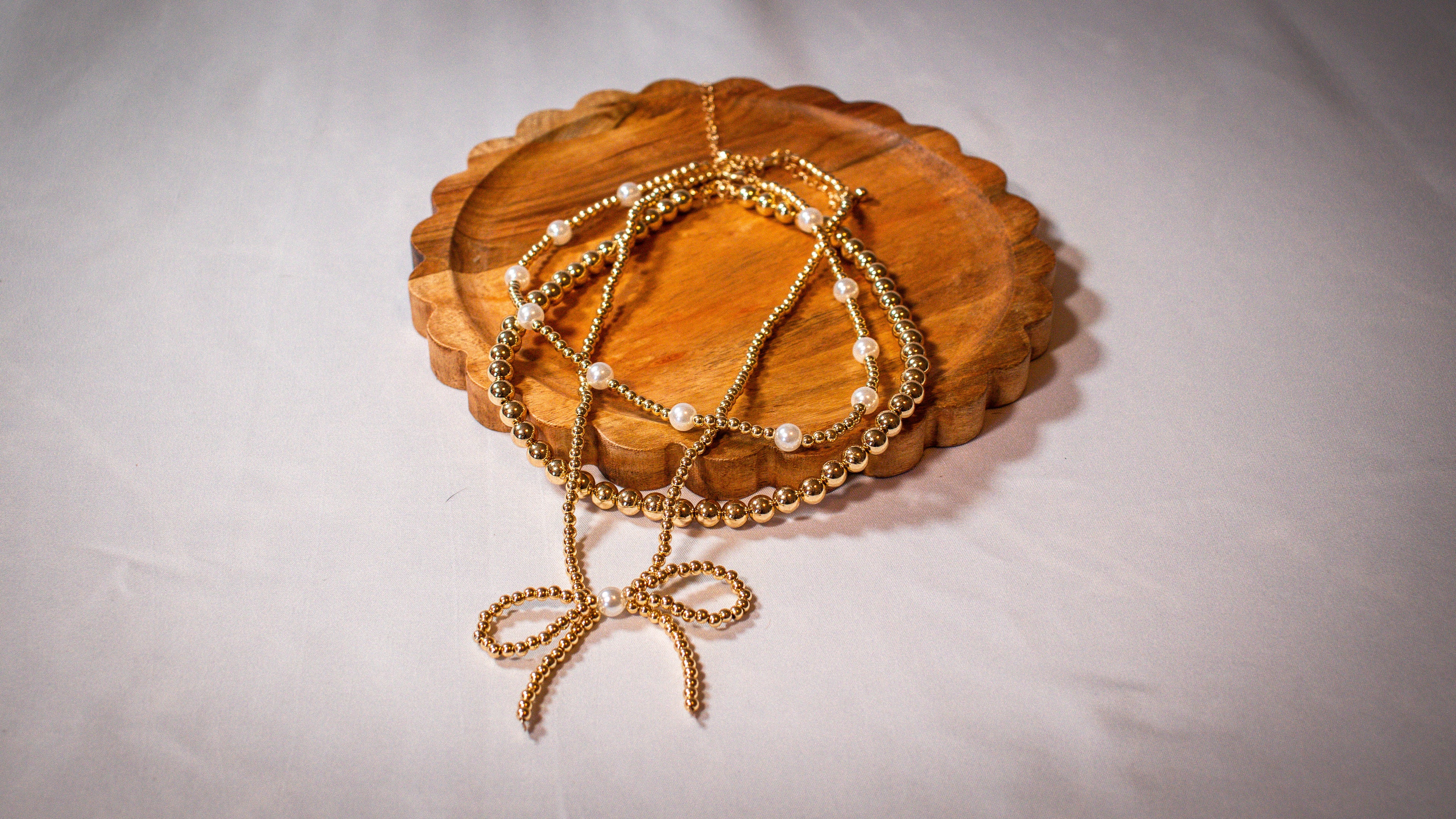 Pearl Bow Necklaces