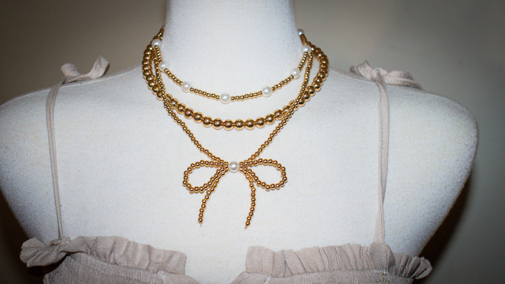 Pearl Bow Necklaces
