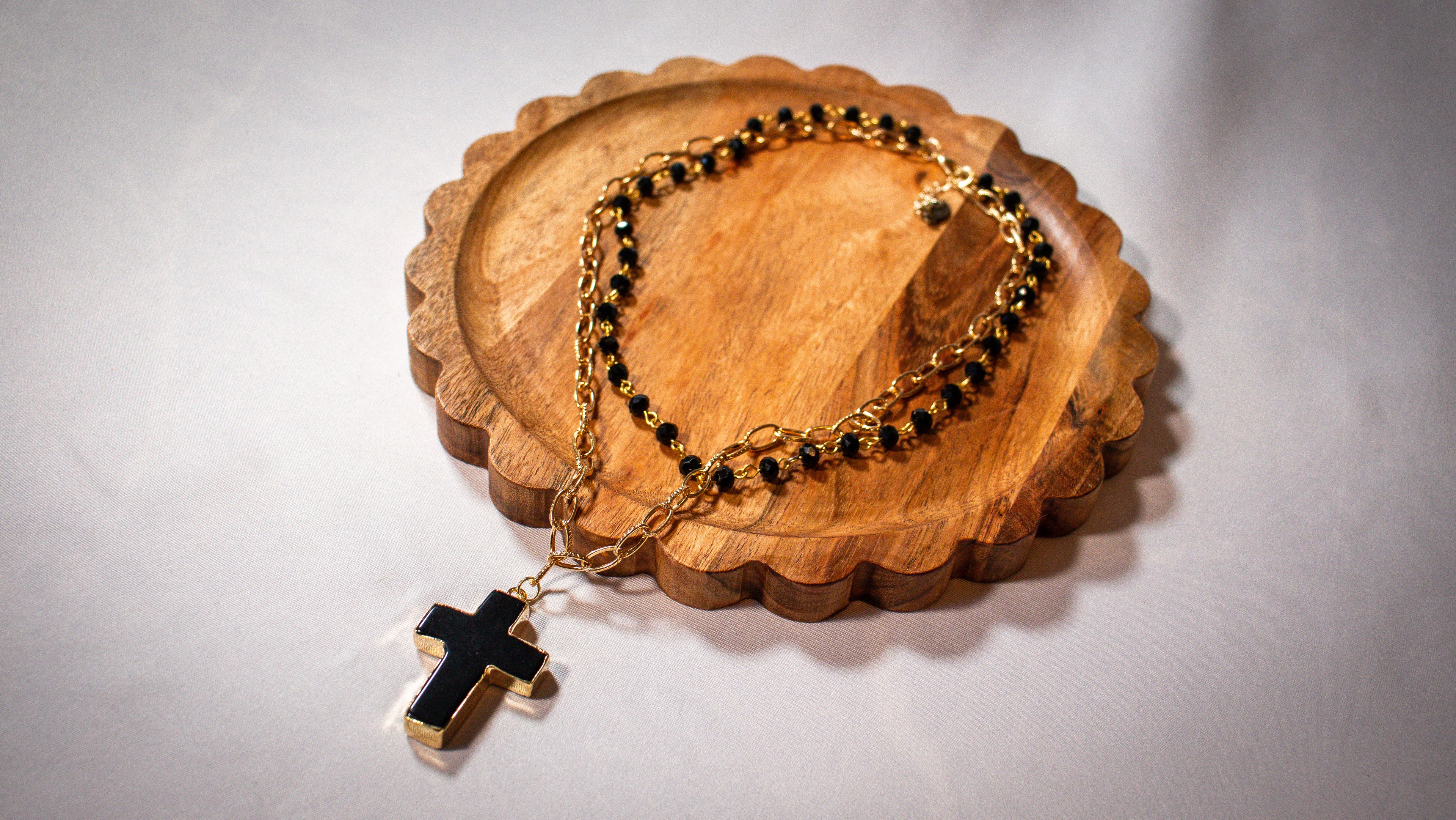 Black Cross Necklace