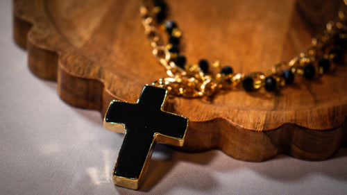 Black Cross Necklace