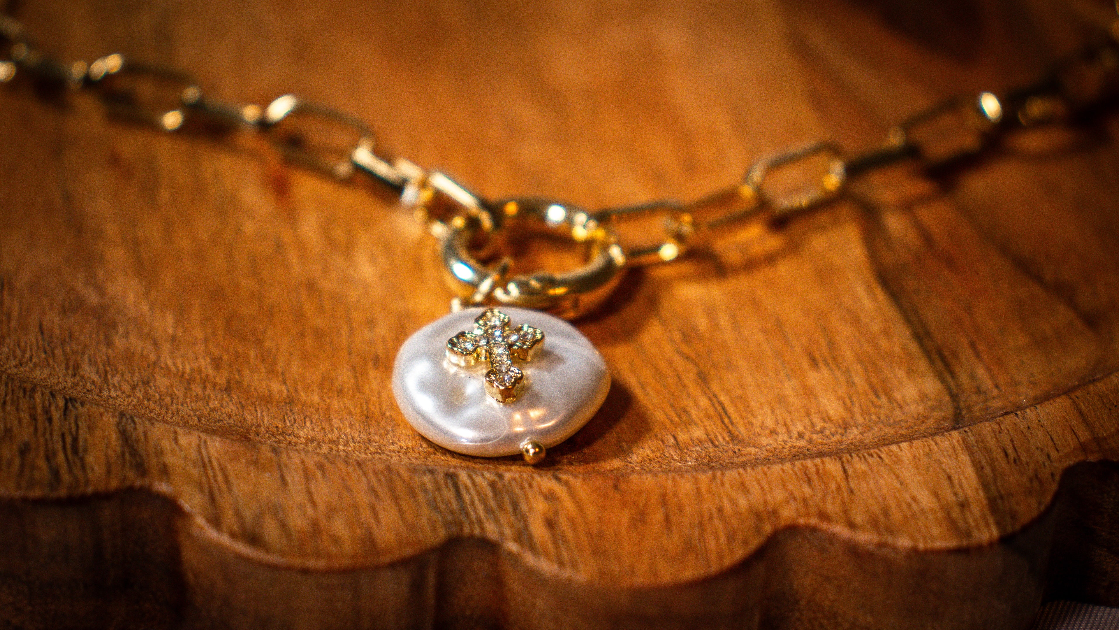Pearl Cross Necklace