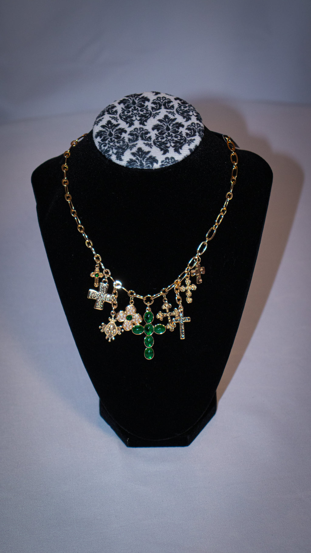 Green Cross Necklace